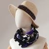 foulard soie femme violet