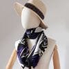 foulard soie femme violet