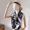 foulard soie femme violet
