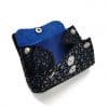 Porte monnaie petite Alice noir coeur-bleu 1 porte monnaie cuir femme bleu & noir coeur
