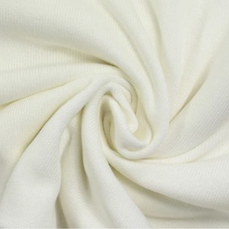 maille tricot polyester banc cassé blanc soie