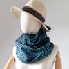 024 foulard soie zebre à pois 1 foulard en soie luxe turquoise