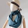 024 foulard soie zebre à pois 2 foulard en soie luxe turquoise