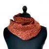 Echarpe ronde Miss sarah fleurs d'automne - ERMSP027 3 Echarpe en soie upcyclée fleur d'automne