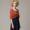 chauffe epaules maille chinée terracotta invitée Etole mariage invité mi-saison