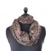 echarpe soie et laine bronze et noir