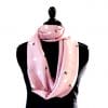 Echarpe ronde Miss sarah petits monstres - ERMSP 036-2 2 echarpe ronde snood en soie upcyclée rose avec petits monstres