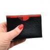porte cartes cuir upcyclé damier