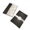 ensemble python 1 Porte carte et Portefeuille passeport cuir upcyclé motif python