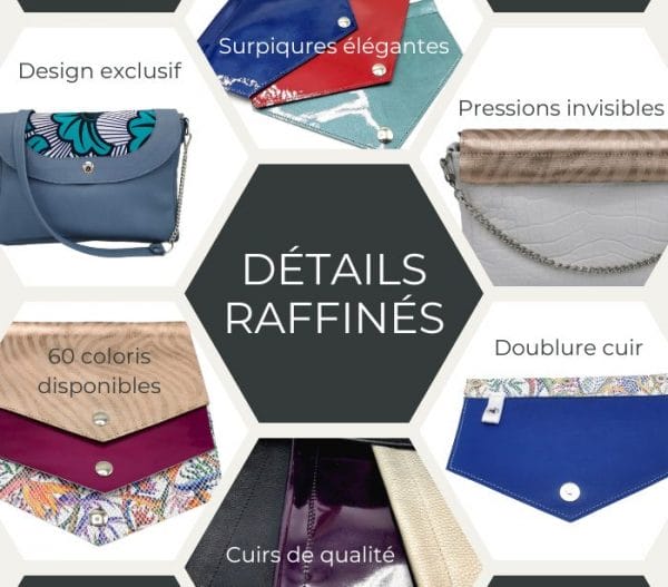 Rabat de sac interchangeable en cuir