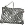 mini-sac pochette en cuir upcyclé