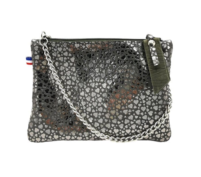 mini-sac pochette en cuir upcyclé