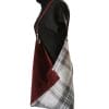 sac cabas Tartan et cuir origami