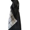 sac cabas Tartan et cuir origami