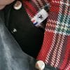 sac cabas Tartan et cuir origami