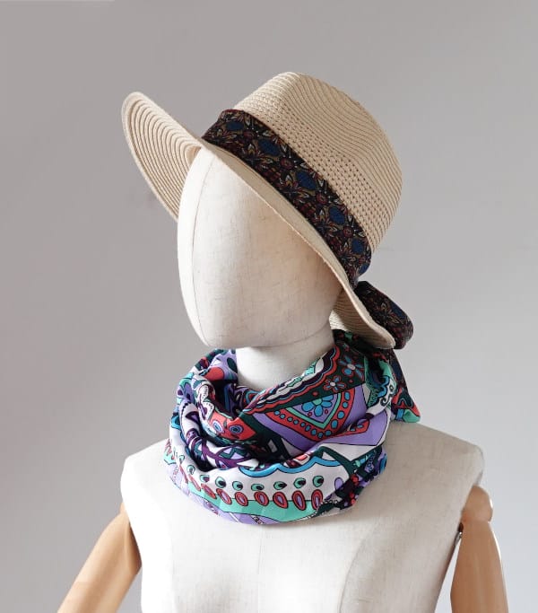 foulard soie cachemire