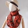 094 foulard soie Petunia ERMSHC foulard soie rouge fleuri