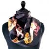 foulard soie upcyclée motif roses