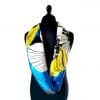 snood en soie motif fleuri