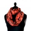 Echarpe Miss Sarah Petunia ERMSHC-094 1 foulard en soie upcyclée rouge fleurie