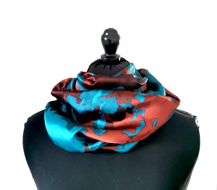 snood en soie camouflage