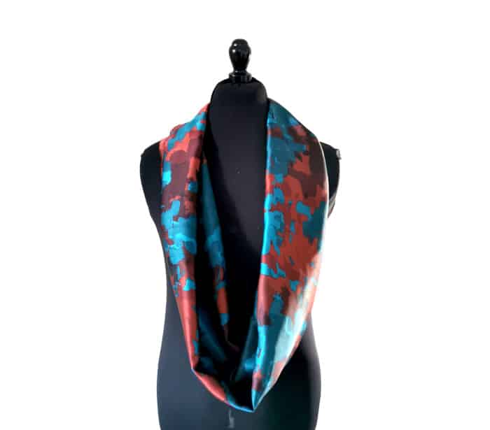 snood en soie camouflage