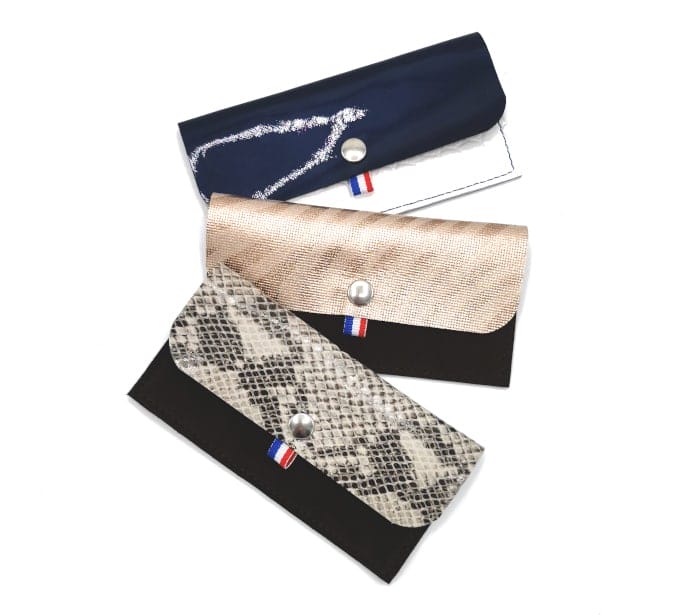 pochette porte-monnaie en cuir upcyclé