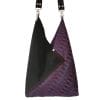 sac cabas jacquard et cuir origami