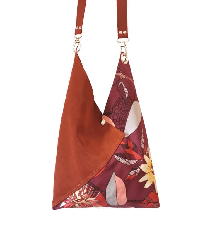 sac cabas Toile et cuir origami
