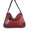 Mlle enjouée agneau bordeaux-noir 4 - Copie sac hobo cuir bordeaux & noir