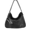 Sac Hobo cuir souple embossé croco
