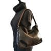 Sac Mlle Enjouée chevre froissé noir SME-003 12 Sac hobo cuir froissé noir