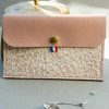 pochette-Gaston-rose pochette pour papiers d'identité en cuir