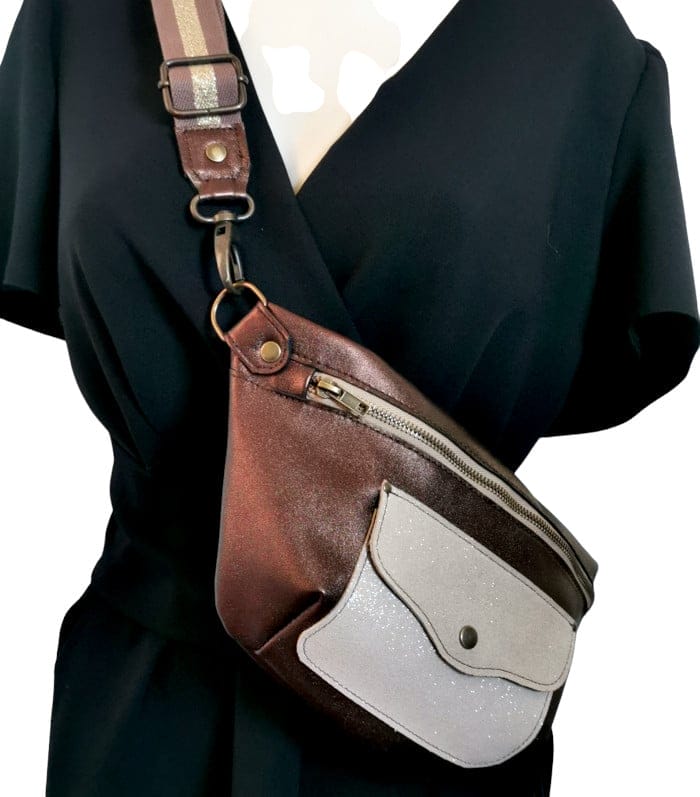sac banane cuir