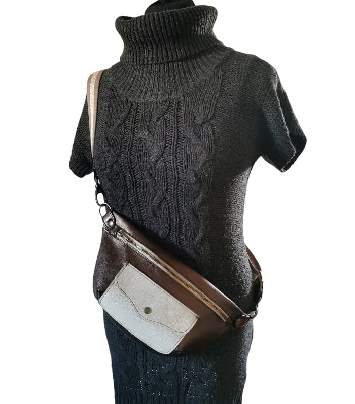 sac banane cuir