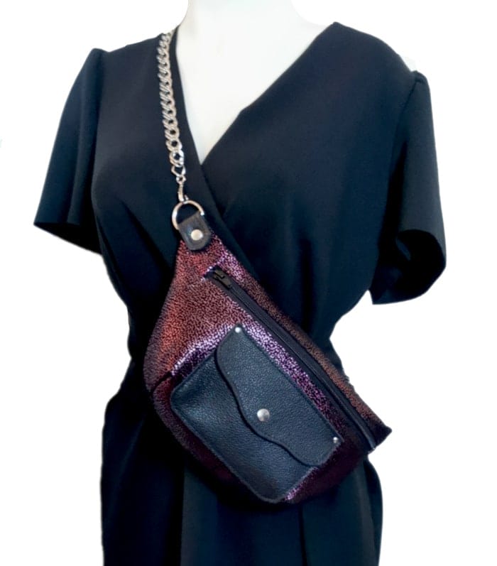 sac banane cuir
