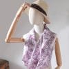 foulard soie ERMSHC 099 - 1 foulard en soie rose motif fleuri