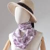 foulard soie ERMSHC 099 - 2 foulard en soie rose motif fleuri