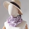 foulard soie ERMSHC 099 - 3 foulard en soie rose motif fleuri