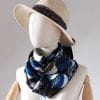 foulard en soie bleu - parachute