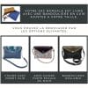 sac en cuir à rabats interchangeables