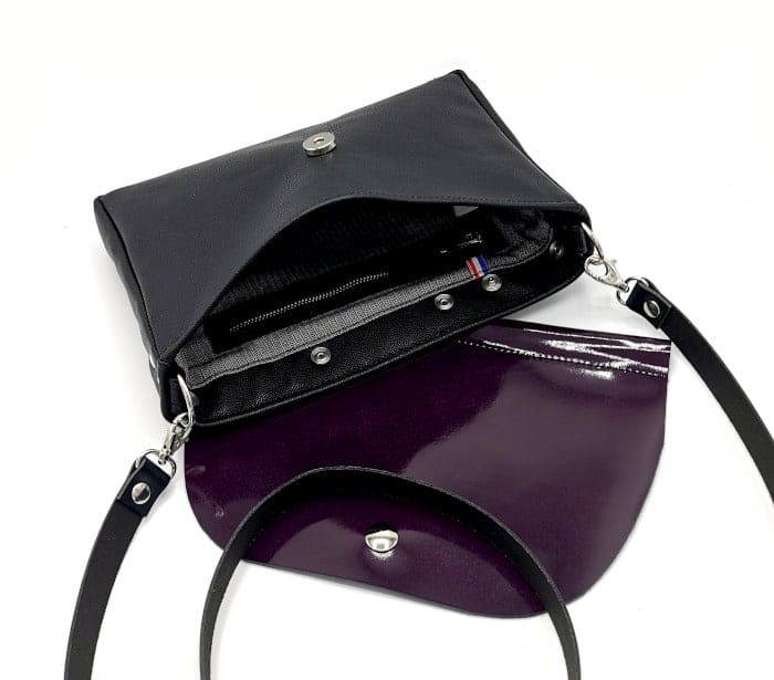 Sac avec rabat interchangeable en cuir Boréale - Petit format
