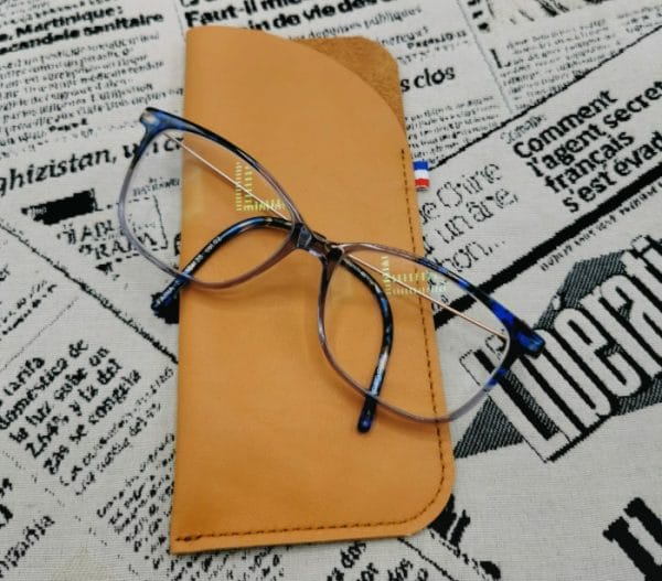 étui à lunettes homme en cuir