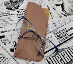 étui à lunettes homme en cuir