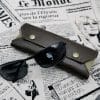Etui lunettes Ernest choco-kaki clair 1 étui à lunettes homme en cuir