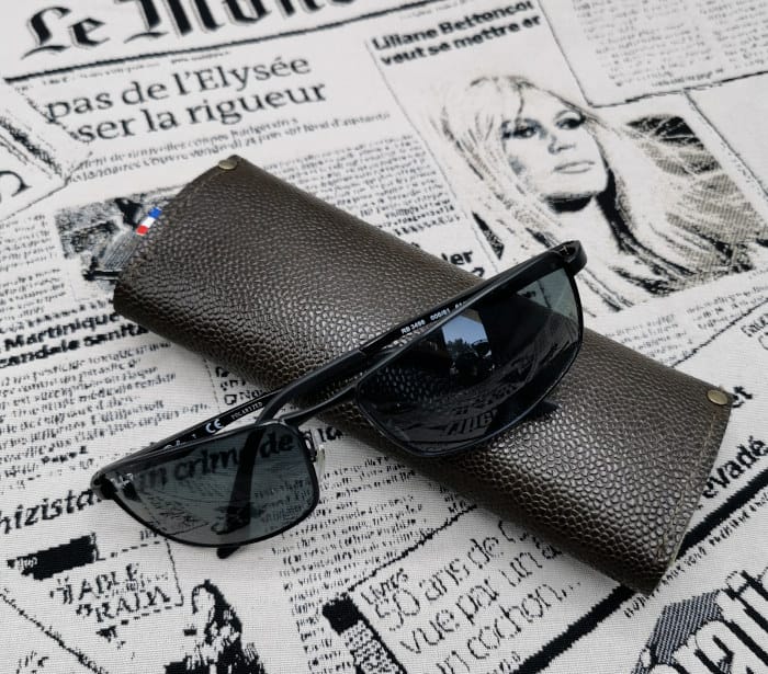 Etui lunettes Ernest choco-kaki clair 2 étui à lunettes homme en cuir