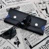 Etui lunettes Ernest noir-bleu roi 1 étui à lunettes homme en cuir