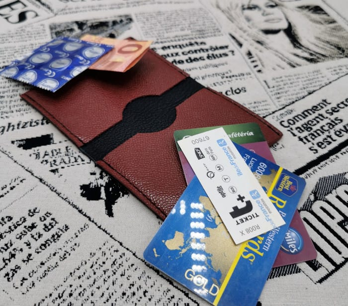 Porte cartes homme en cuir