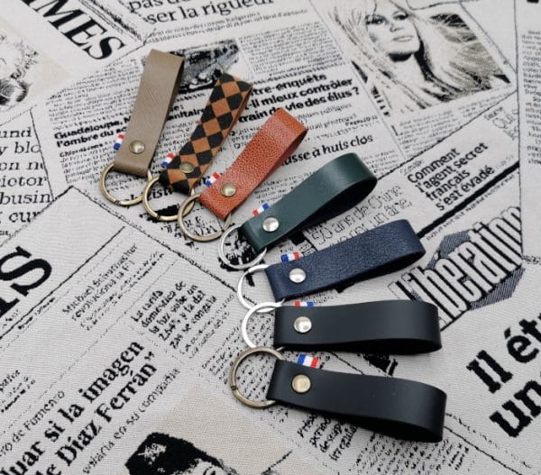 Porte clef homme en cuir fabrication française