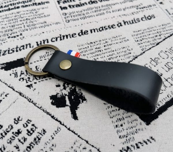 Porte clef homme en cuir fabrication française